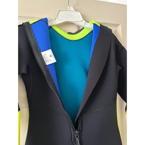 NEW Wet Suit Action Plus Full Body Neoprene Purple Yellow Small Made in USA - Picture 12 of 13